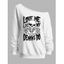 Sweat-shirt gothique d'Halloween à col incliné et imprimé tête de mort - Blanc XXL | US 14