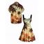 Beach Vacation Couple Outfit Coconut Tree Print Ruched Bust Dress and Shirt Set - Brun Légère S | US 4
