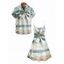 Vacation Couple Outfit Beach Coconut Tree Print Mini Dress and Shirt Set - Bleu clair S | US 4