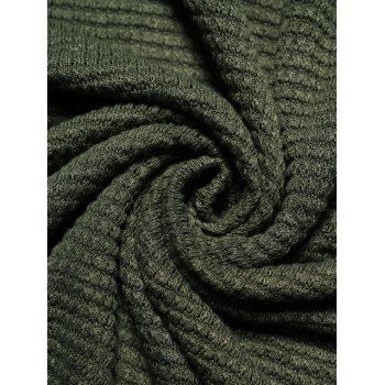 Solid Color Textured Casual Top Skew Neck Long Sleeve Top
