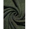 Haut décontracté texturé de couleur unie à manches longues et col incliné - Vert profond XL | US 12