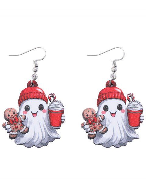 Boucles d'oreilles dessin animé Halloween Boucles d'oreilles fantôme bonhomme en pain d'épice Noël