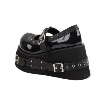 Gothic Shoes Grommet Buckle Strap Rivet Punk Shoes