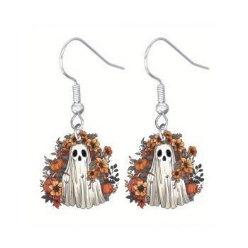 Cute Halloween Earrings Ghost Floral Pumpkin Party Acrylic Earrings