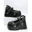 Gothic Shoes Rivet Heart Detail Buckle Strap Thick Platform Shoes - Noir EU 43