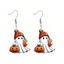 Boucles d'oreilles d'Halloween en acrylique, motif fantôme mignon avec jus de citrouille - multicolor A 