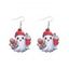 Boucles d'oreilles dessin animé Halloween Boucles d'oreilles fantôme bonhomme en pain d'épice Noël - Noir 