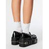 Gothic Shoes Grommet Buckle Strap Rivet Punk Shoes - Noir EU 42