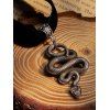 Collier gothique vintage en velours avec pendentif serpent et ras du cou - Noir 
