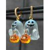 Boucles d'oreilles Halloween Fantôme avec citrouille Boucles d'oreilles mignonnes - Blanc 