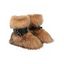 Artificial Fur Rivet Buckle Strap Warm Snow Boots - Brun EU 43