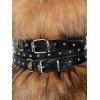Artificial Fur Rivet Buckle Strap Warm Snow Boots - Brun EU 43