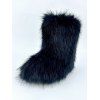 Artificial Fur Flat Platform Warm Winter Snow Boots - Noir EU 43