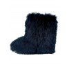 Artificial Fur Flat Platform Warm Winter Snow Boots - Noir EU 43