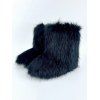 Artificial Fur Flat Platform Warm Winter Snow Boots - Noir EU 43
