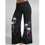 Pantalon gothique d'Halloween à imprimé tête de mort, rose et feuilles, pantalon long à jambes larges - Concorde XXL | US 14