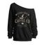 Sweat-shirt d'Halloween à imprimé chapeau de sorcier et lettres - Noir XXL | US 14