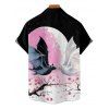 Halloween Couple Outfit Colorblock Flower Bat Print Mini Dress and Shirt Set - multicolor A S | US 4