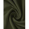 Haut Plissé à Poitrine en Couleur Unie Manches Longues à Col Rond pour Femme - Vert Armée XL | US 12