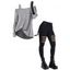 Women Gothic Outfit Textured Skew Neck Top and Grommet Hollow Out Pants Set - Noir S | US 4