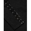 Women Gothic Outfit Textured Skew Neck Top and Grommet Hollow Out Pants Set - Noir S | US 4