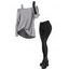 Women Gothic Outfit Textured Skew Neck Long Sleeve Top and Grommet Pants Set - Gris Clair S | US 4