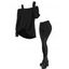 Women Gothic Outfit Textured Skew Neck Long Sleeve Top and Grommet Pants Set - Gris Clair S | US 4
