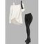 Women Gothic Outfit Textured Skew Neck Long Sleeve Top and Grommet Pants Set - Gris Clair S | US 4