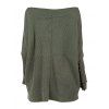 Women Gothic Outfit Textured Skew Neck Top and Grommet Hollow Out Pants Set - Vert S | US 4