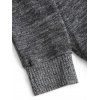 Haut 2 en 1 texturé à manches longues et col en V en similicuir chiné - Gris Foncé XXL | US 14