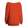 Sweat-shirt mignon à col incliné avec imprimé fantôme d'Halloween - Orange S | US 4
