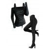Women Gothic Outfit Cold Shoulder Lace-up T-shirt and Grommet Pants Set - Noir S | US 4