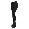 Punk Gothic Hooded Coat and Buckle Grommet Waist Long Pants Outfit - Noir S | US 4
