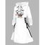 Robe à capuche d'Halloween mignonne, imprimé fantôme, citrouille, chauve-souris, mini-robe à lacets et cordons de serrage - Blanc XXL | US 14