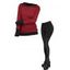 Women Outfit Colorblock Textured Hoodie Top and Snap Button Pants Set - Rouge Vineux S | US 4