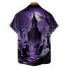 Chemise gothique pour homme, boutonnée, imprimé croix, nuit d'Halloween - Concorde XXXXL | US 18
