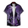 Gothic Couple Outfit Halloween Night Cross Print Mini Dress and Shirt Set - Concorde S | US 4