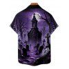 Gothic Couple Outfit Halloween Night Cross Print Mini Dress and Shirt Set - Concorde S | US 4