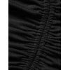 Sweat à capuche à lacets de couleur unie, haut à manches longues et œillets cintré - Noir XL | US 12