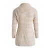 Women Outfit Solid Color Textured Sweater and Snap Button Pants Set - Beige S | US 4