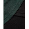 Women Outfit Contrast Color Wrap Blouse and Snap Button Pants Set - Vert profond S | US 4