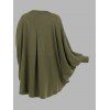 Ensemble de couleurs contrastées avec débardeur à découpes croisées et haut ouvert sur le devant - Vert Armée XXL | US 14
