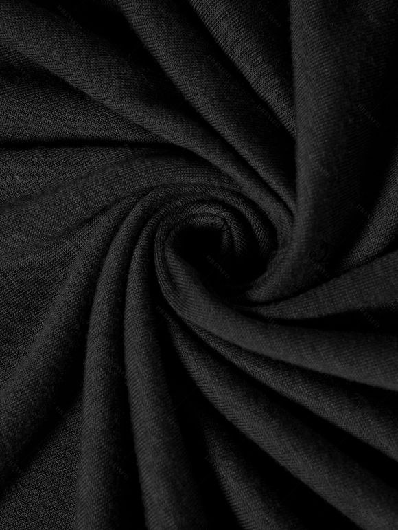 Gothic Women Outfit Crisscross V Neck Lace Up Top and Lace Up Buckle Leggings Set - Noir S | US 4