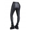 Pantalon gothique à lacets et œillets, pantalon long skinny - Noir XXL | US 14