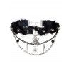 Collier ras du cou punk avec pendentif araignée et rivets en forme de cœur - Noir 