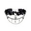 Collier ras du cou punk avec pendentif araignée et rivets en forme de cœur - Noir 