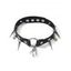 Collier ras du cou gothique avec pendentif tête de mort et rivets en forme de main de squelette - Noir 