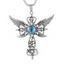 Collier tendance avec pendentif ailes contre le mauvais œil - Argent 