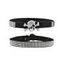 Ceinture gothique en PU avec rivets et strass, style punk - Noir 