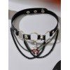 Collier ras du cou punk gothique avec détails en croix et têtes de mort - multicolor B 